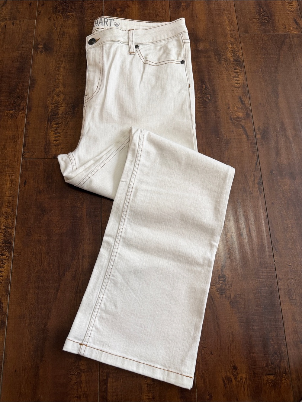 Matilda Jane Cream Cropped Flare Jeans
